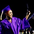 Grads show off their diplomas